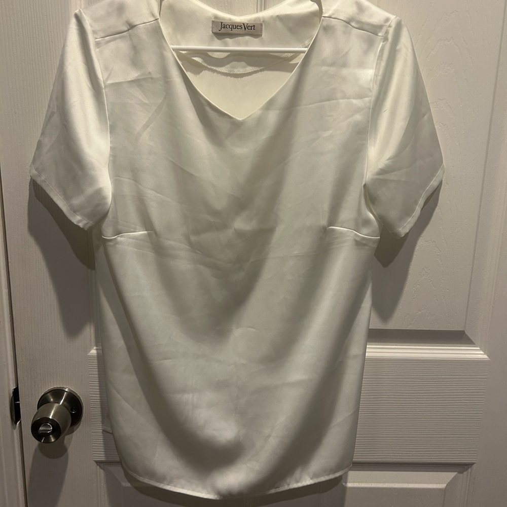 Jacques Vert Women's Vintage Classic White Blouse
